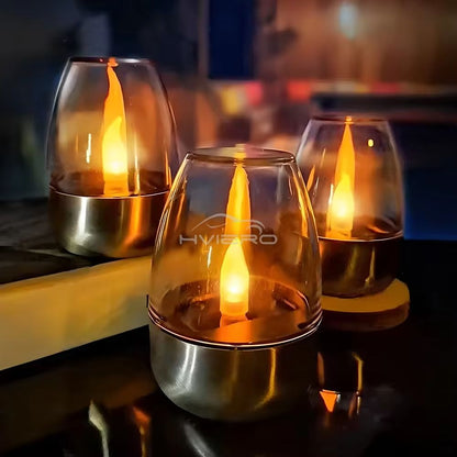 Solar LED Candle Light  Stainless Steel Outdoor Decorative Lantern For Garden Patio Courtyard And H 2
