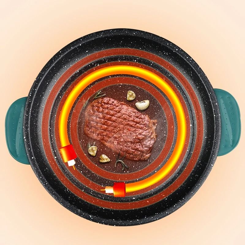 Nonstick Electric Multi Cooker Pan For Home Frying Steaming And Barbecue 2