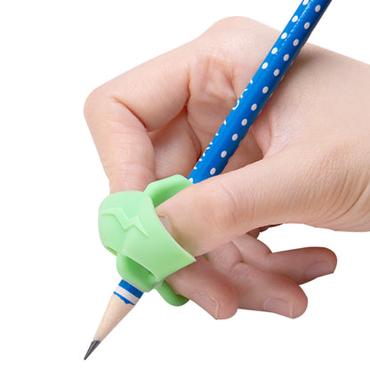 10 Pcs Silicone Three Finger Pen Grip Student Writing Posture Corrector, School Stationery Pen Holder