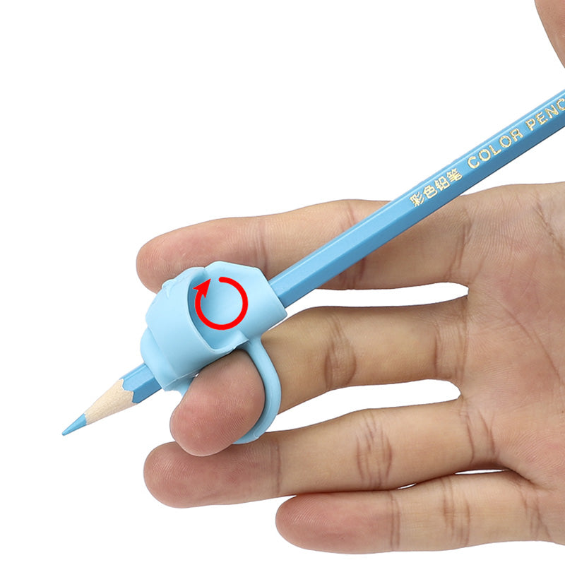 10 Pcs Silicone Three Finger Pen Grip Student Writing Posture Corrector, School Stationery Pen Holder