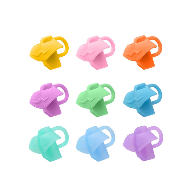 10 Pcs Silicone Three Finger Pen Grip Student Writing Posture Corrector, School Stationery Pen Holder