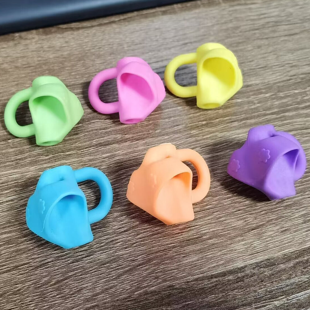 10 Pcs Silicone Three Finger Pen Grip Student Writing Posture Corrector, School Stationery Pen Holder