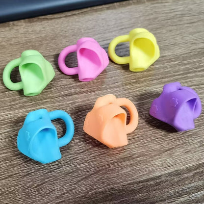 10 Pcs Silicone Three Finger Pen Grip Student Writing Posture Corrector, School Stationery Pen Holder