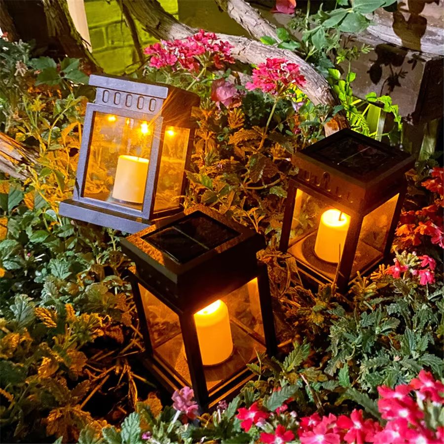 Solar Palace Lantern Outdoor Light – Elegant Solar Garden Decor for Lawn, Yard, Patio, and Pathway