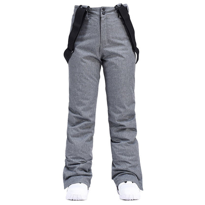 High Quality Skiing Pants Men Women Waterproof Windproof Snowboard Trousers Thick Warm Winter Suspe 6