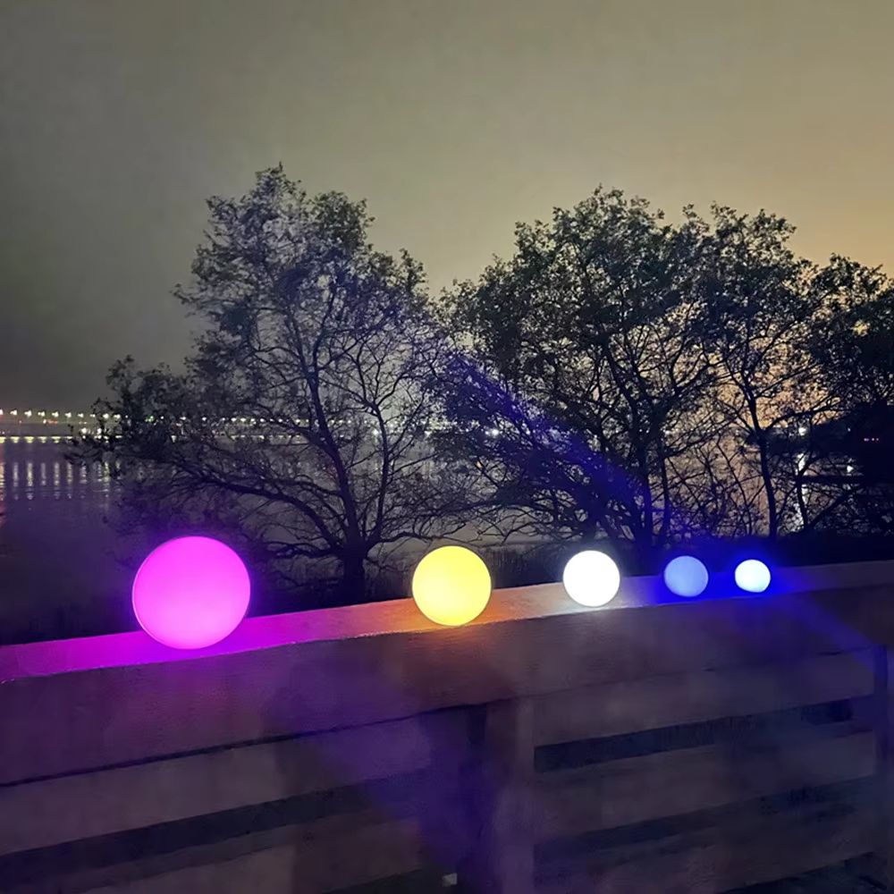 Rechargeable LED Glowing Ball Light  Color Changing RGB Night Light With Remote For Garden Party An 4