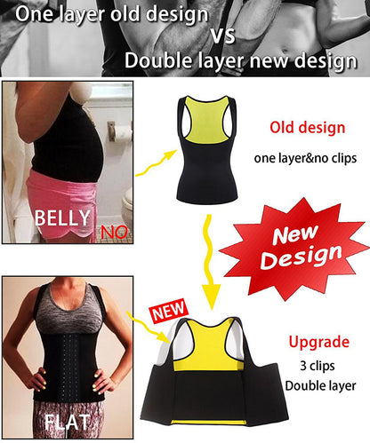 Cincher Shapewear Women Waist Trainer Corset Vest Body Shaper Slimming Belt Neoprene Sauna Tank Top 2