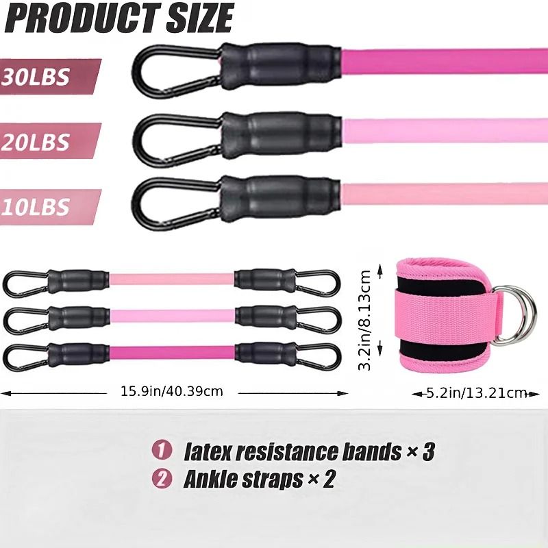 Ankle Straps Resistance Bands Set For Fitness And Workout Training 1