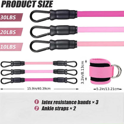 Ankle Straps Resistance Bands Set For Fitness And Workout Training 1