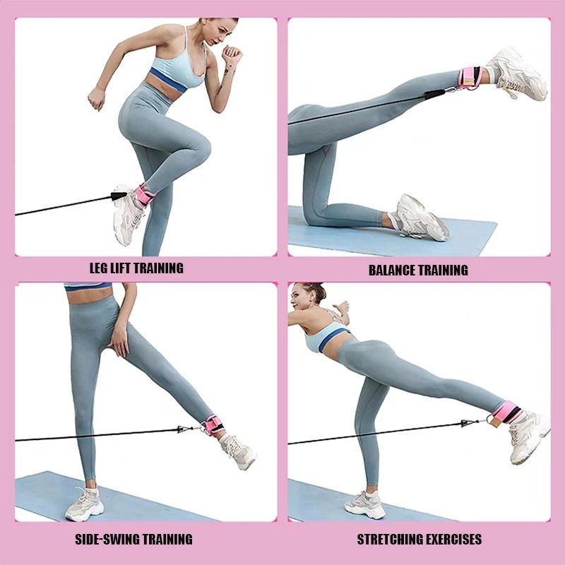 Ankle Straps Resistance Bands Set For Fitness And Workout Training 5