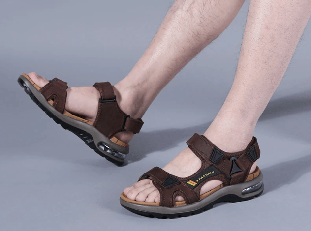 Mens Genuine Leather Sandals Comfortable Summer Outdoor Beach Shoes 1