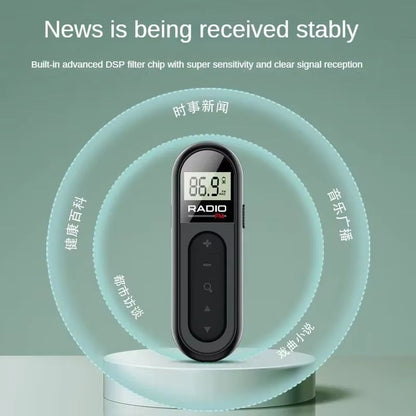 Mini Portable FM Radio  MultiFunctional Pocket Radio With Clear Sound For Outdoor And Elderly Use 1