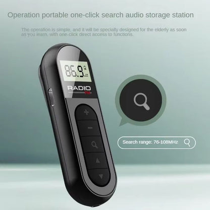 Mini Portable FM Radio  MultiFunctional Pocket Radio With Clear Sound For Outdoor And Elderly Use 4
