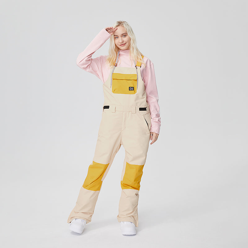 Men Women Winter Waterproof Ski Bib Overalls Pants  Windproof Snowboard Outdoor Warm Trousers Cloth 1