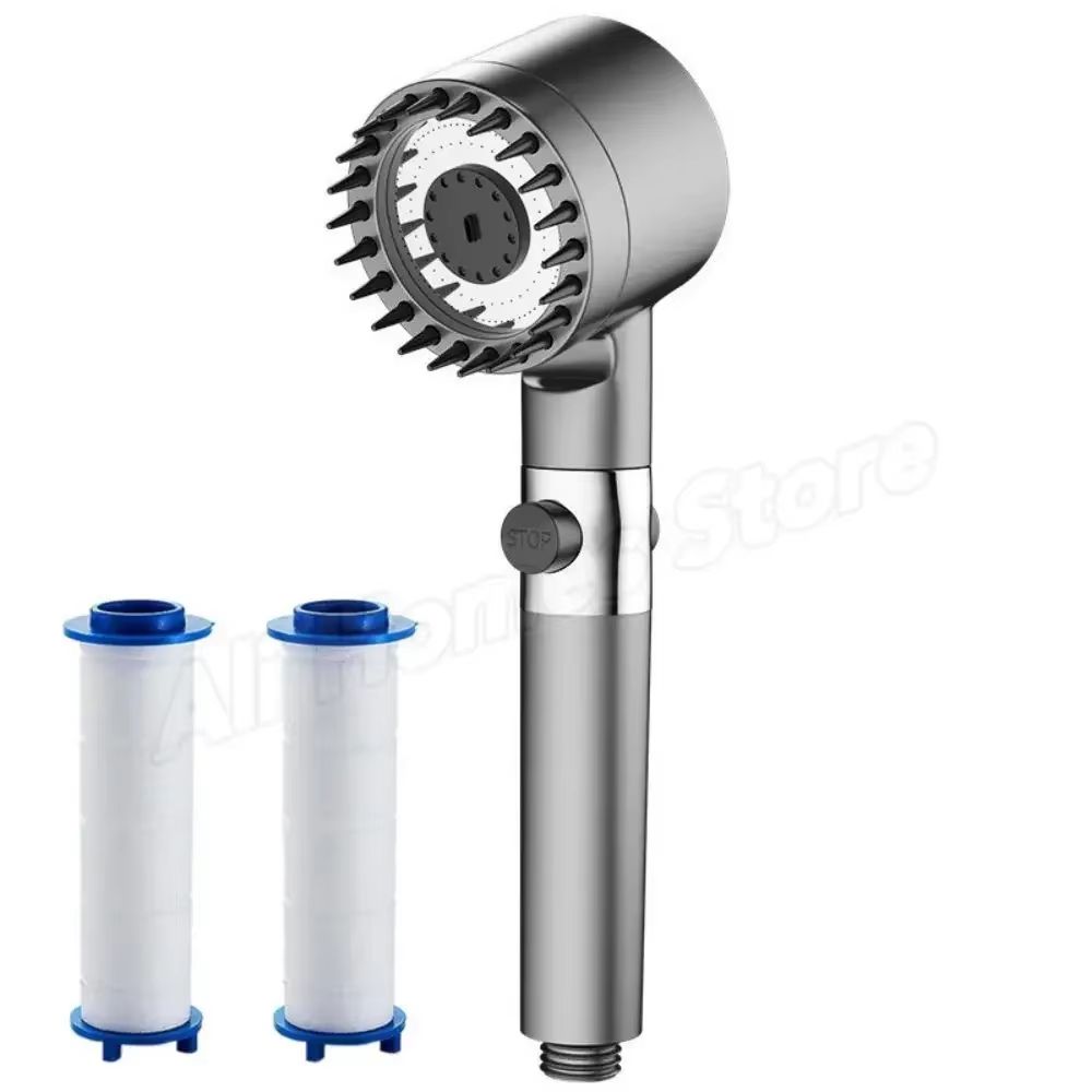 High Pressure 3 Mode Shower Head  Water Saving Handheld SPA Massage With Anion Filter 9