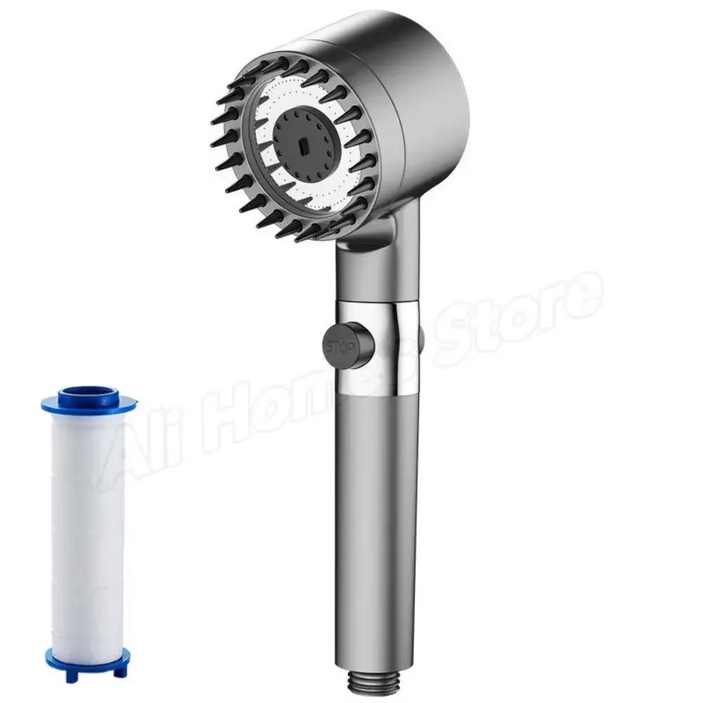 High Pressure 3 Mode Shower Head  Water Saving Handheld SPA Massage With Anion Filter 8
