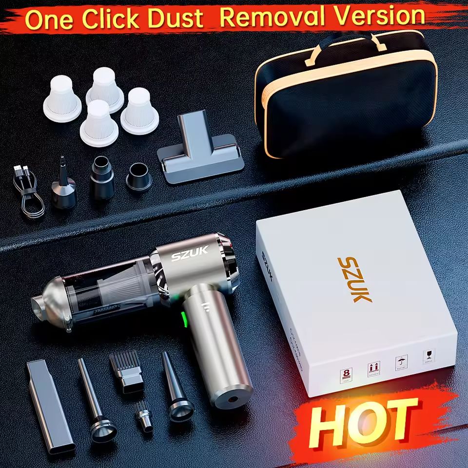Mini Car Vacuum Cleaner Wireless Handheld With Powerful Suction 12