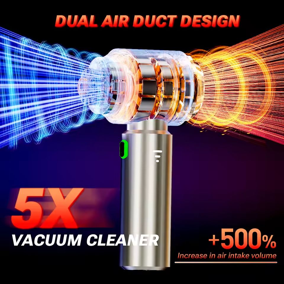 Mini Car Vacuum Cleaner Wireless Handheld With Powerful Suction 2