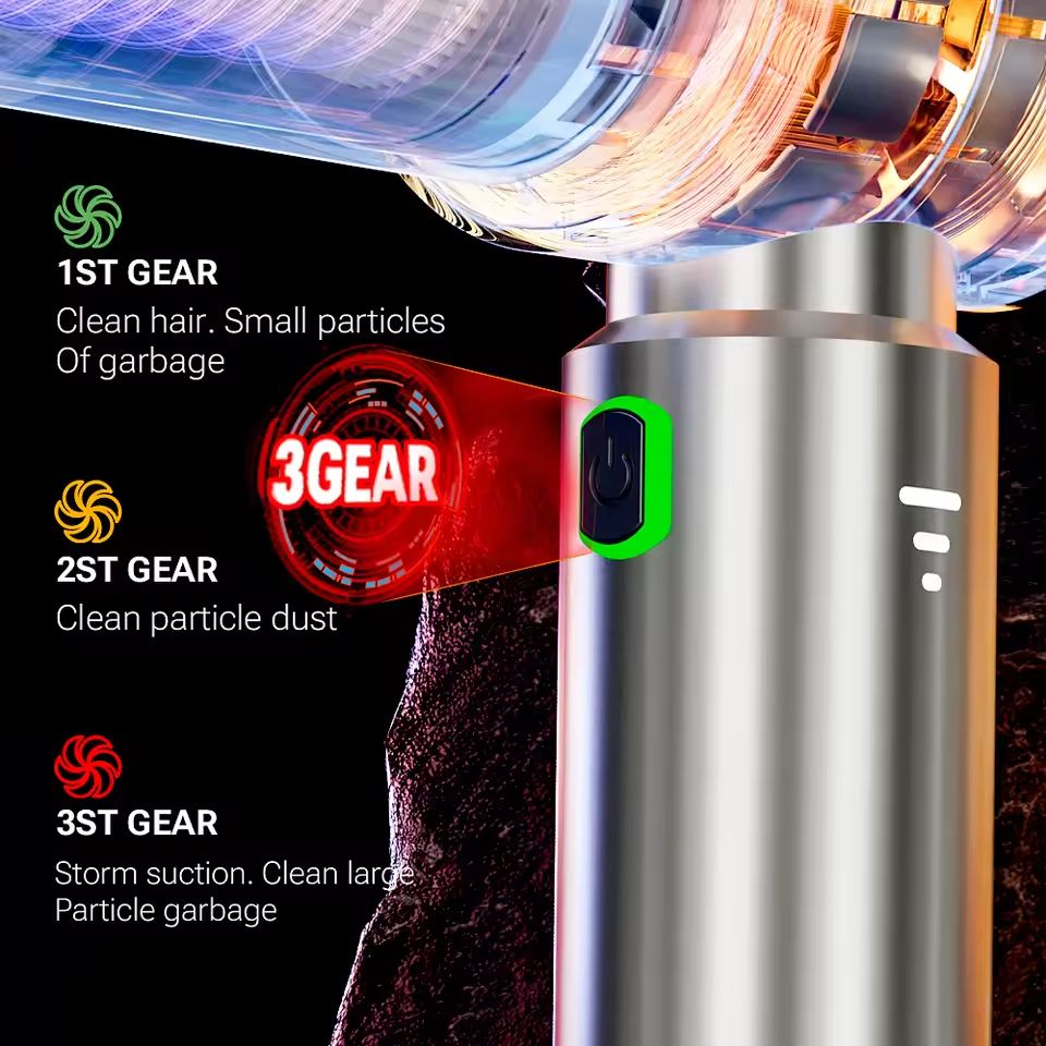 Mini Car Vacuum Cleaner Wireless Handheld With Powerful Suction 3
