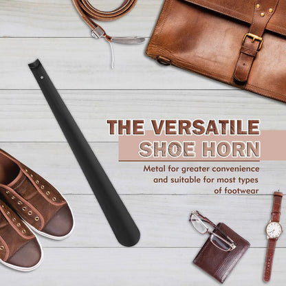 Long Handled Metal Shoe Horn For Easy Shoe Wearing 3