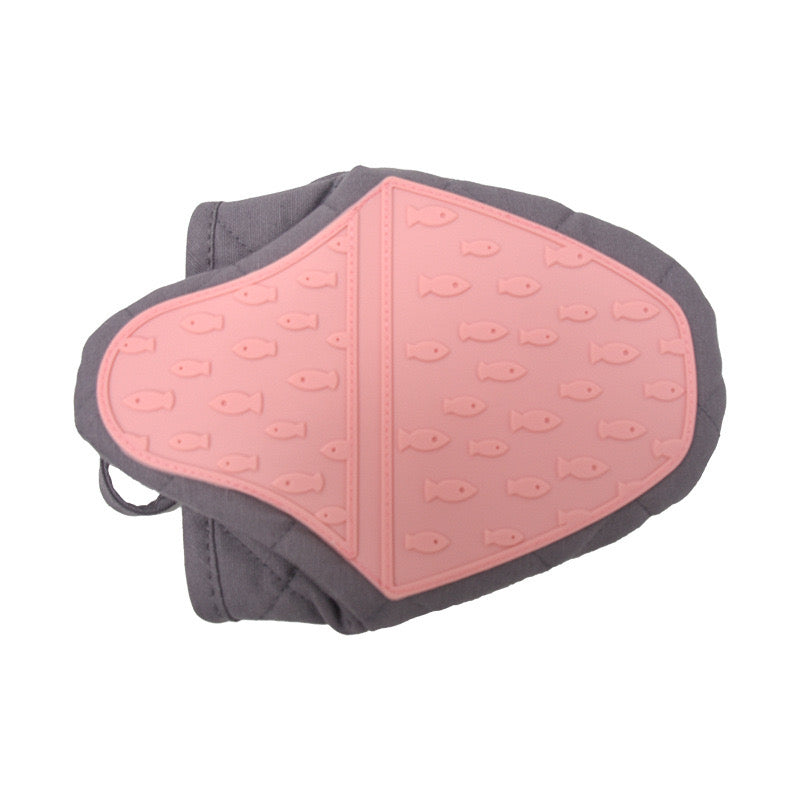 Fish Shaped Silicone Anti Scald Oven Gloves, Heat Resistant Kitchen Gloves & Tray Dish Holder, Multi Purpose Pot Holder