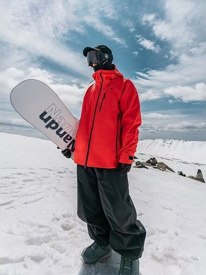 Ski Pants Waterproof Loose Fit For Men Women Wear Resistant Ski Pants Professional Double Board Sin