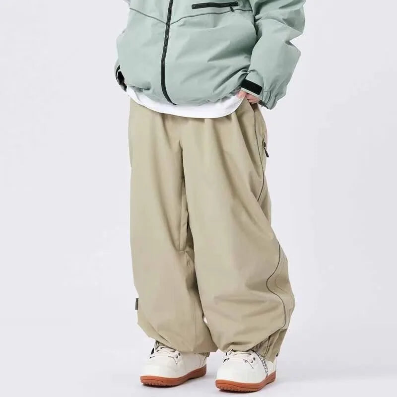 Ski Pants Waterproof Loose Fit For Men Women Wear Resistant Ski Pants Professional Double Board Sin