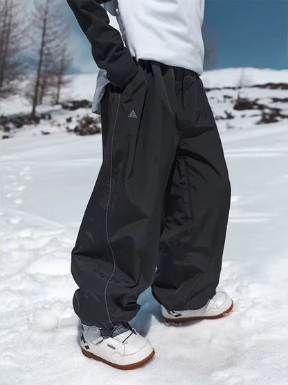 Ski Pants Waterproof Loose Fit For Men Women Wear Resistant Ski Pants Professional Double Board Sin