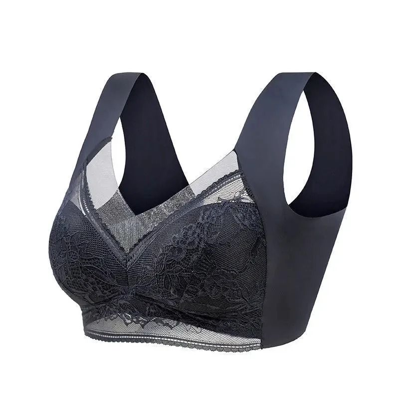 Seamless Ice Silk Push Up Bra With Lace Design For Women 9