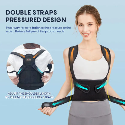 Posture Corrector Back Straightener, Back Support Brace for Women and Men, Hunchback and Scoliosis Correction