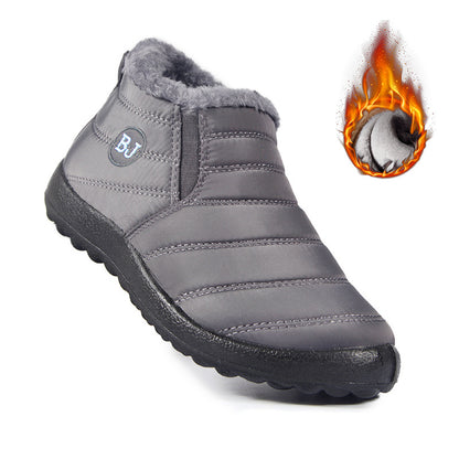 Fashion Snow Women Boots Waterproof Plush Ankle Boots Unisex Slip On Platform Shoes For Women Warm