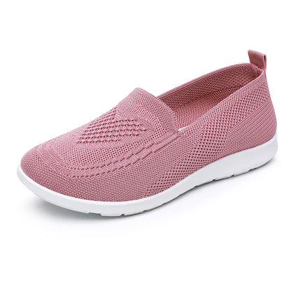Spring Summer Womens Shoes, Casual Breathable Chunky Sole Flat Sneakers, Lightweight Walking Shoes, Cheap Shoes
