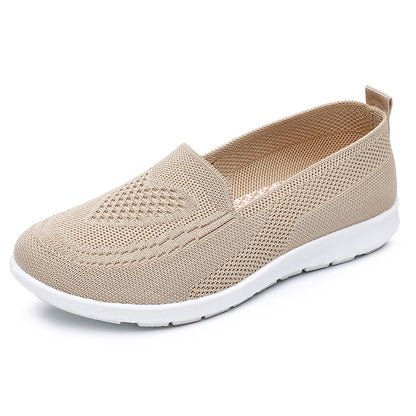 Spring Summer Womens Shoes, Casual Breathable Chunky Sole Flat Sneakers, Lightweight Walking Shoes, Cheap Shoes