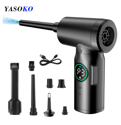 Portable Compressed Air Duster and Vacuum Cleaner Cordless for Computer and Keyboard