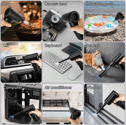 Portable Compressed Air Duster And Vacuum Cleaner Cordless For Computer And Keyboard 3