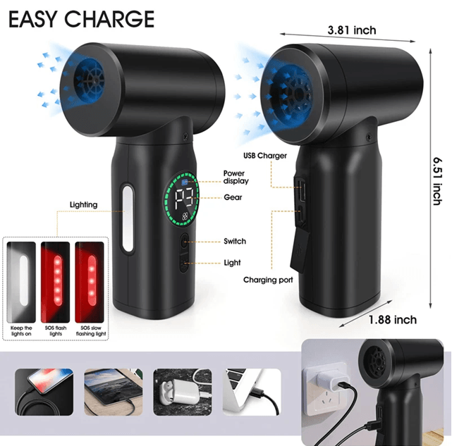 Portable Compressed Air Duster And Vacuum Cleaner Cordless For Computer And Keyboard 2