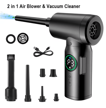 Portable Compressed Air Duster And Vacuum Cleaner Cordless For Computer And Keyboard 5