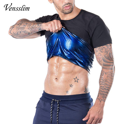 Vensslim Men Workout Fat Burner Vest, Sauna Suit Sweat Heat Trapping, Slimming Body Shaper Tank Top, Waist Trainer Fit