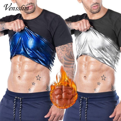 Vensslim Men Workout Fat Burner Vest, Sauna Suit Sweat Heat Trapping, Slimming Body Shaper Tank Top, Waist Trainer Fit