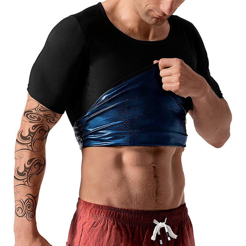 Vensslim Men Workout Fat Burner Vest, Sauna Suit Sweat Heat Trapping, Slimming Body Shaper Tank Top, Waist Trainer Fit