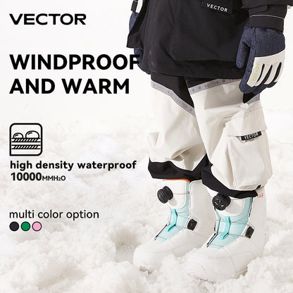 VECTOR Children Winter Ski Pants, Outdoor Warm Waterproof Snow Trousers, Windproof Snowboarding Pants for Girls