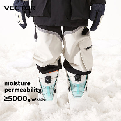 VECTOR Children Winter Ski Pants, Outdoor Warm Waterproof Snow Trousers, Windproof Snowboarding Pants for Girls