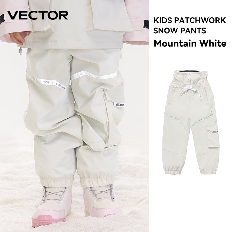 VECTOR Children Winter Ski Pants, Outdoor Warm Waterproof Snow Trousers, Windproof Snowboarding Pants for Girls