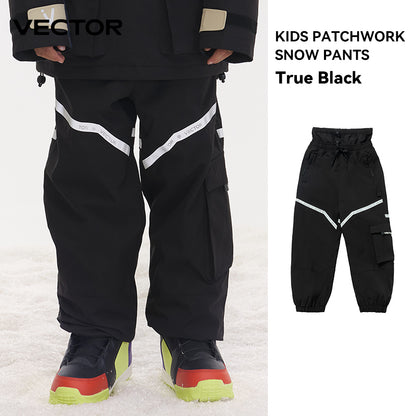 VECTOR Children Winter Ski Pants, Outdoor Warm Waterproof Snow Trousers, Windproof Snowboarding Pants for Girls