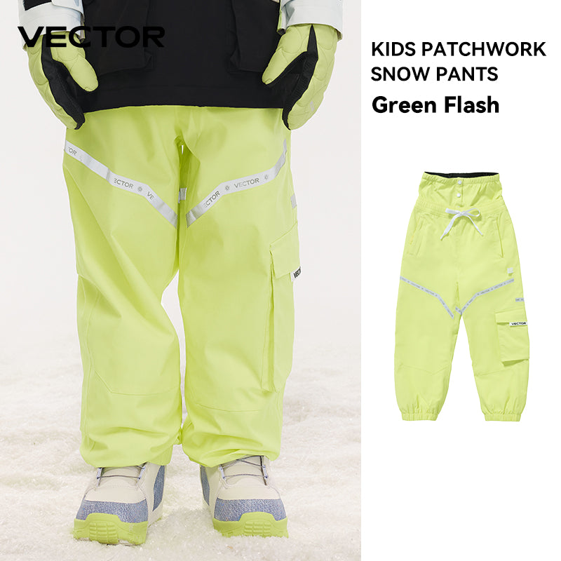 VECTOR Children Winter Ski Pants, Outdoor Warm Waterproof Snow Trousers, Windproof Snowboarding Pants for Girls