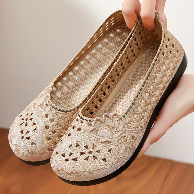 Breathable Hanfu Shoes In Spring And Autumn Womens Shoes With Soft Soles Fabric Shoes Traditional E 2