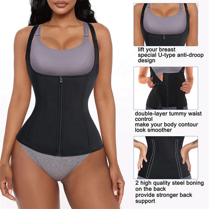 Body Shaper Tummy Control Sleeveless Top, Waist Trainer Tank Top For Women, Women's Activewear Body Shaping Underwear