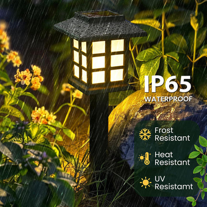 Automate Your Garden's Glow: 8 Pack Waterproof Solar Pathway Lights for Yard, Patio, Walkway & Driveway Landscape Decor