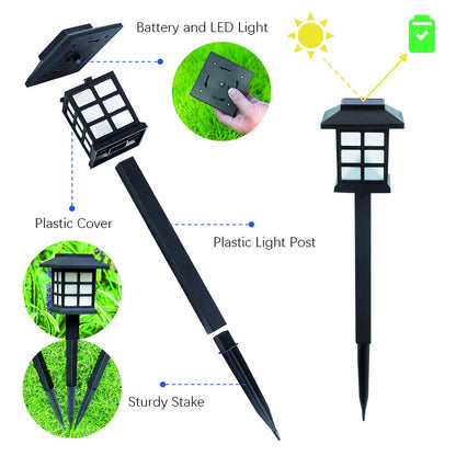 Automate Your Garden's Glow: 8 Pack Waterproof Solar Pathway Lights for Yard, Patio, Walkway & Driveway Landscape Decor