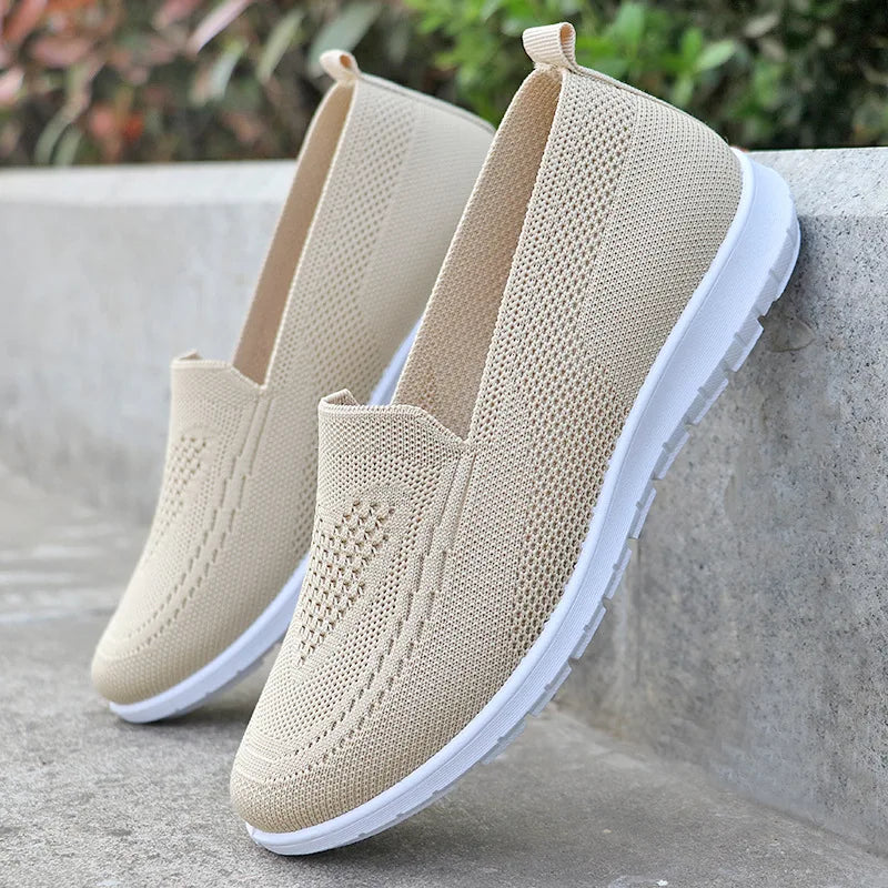 Womens Summer Shoes Soft Sole Casual Flats For Ladies New Moms Single Shoes Lightweight Breathable  2